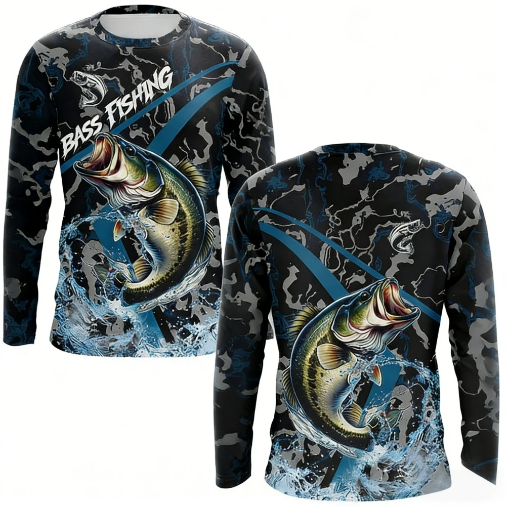 Outdoor Hunting Prints - Camisa de pesca para hombre, de