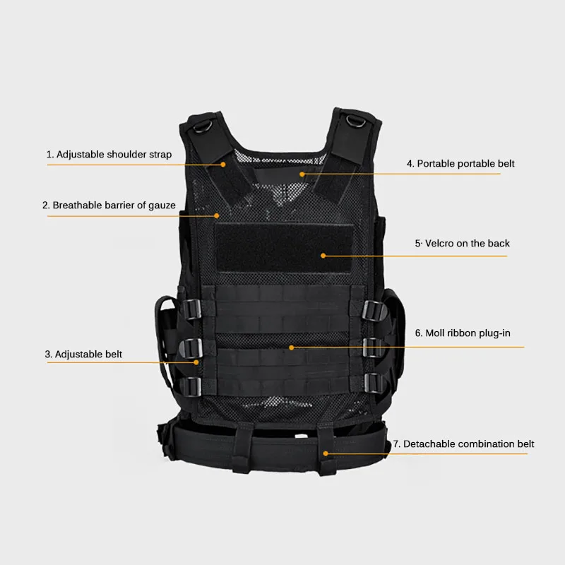 Chaleco Táctico Molle Ajustabl - Hunting Outdoor Game reseña y precio