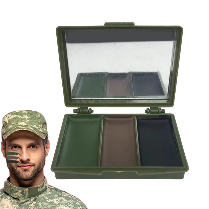 3 colores fanáticos del ejérci - Camo Face Paint reseña y precio